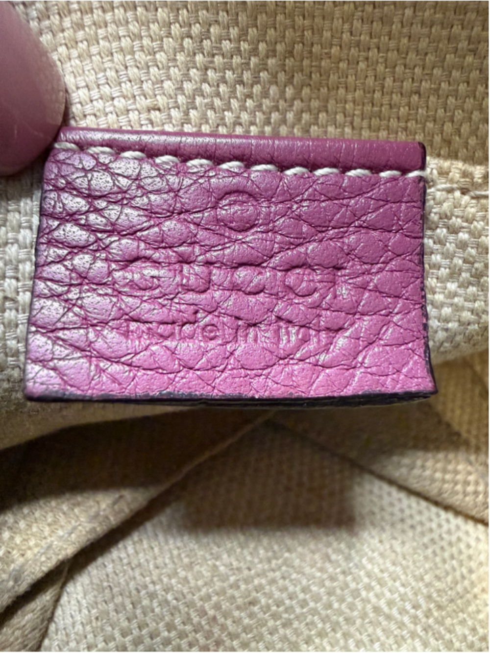 Women's Gucci Leather Crossbody Bag, One Size, Purple - Picture 11 of 12